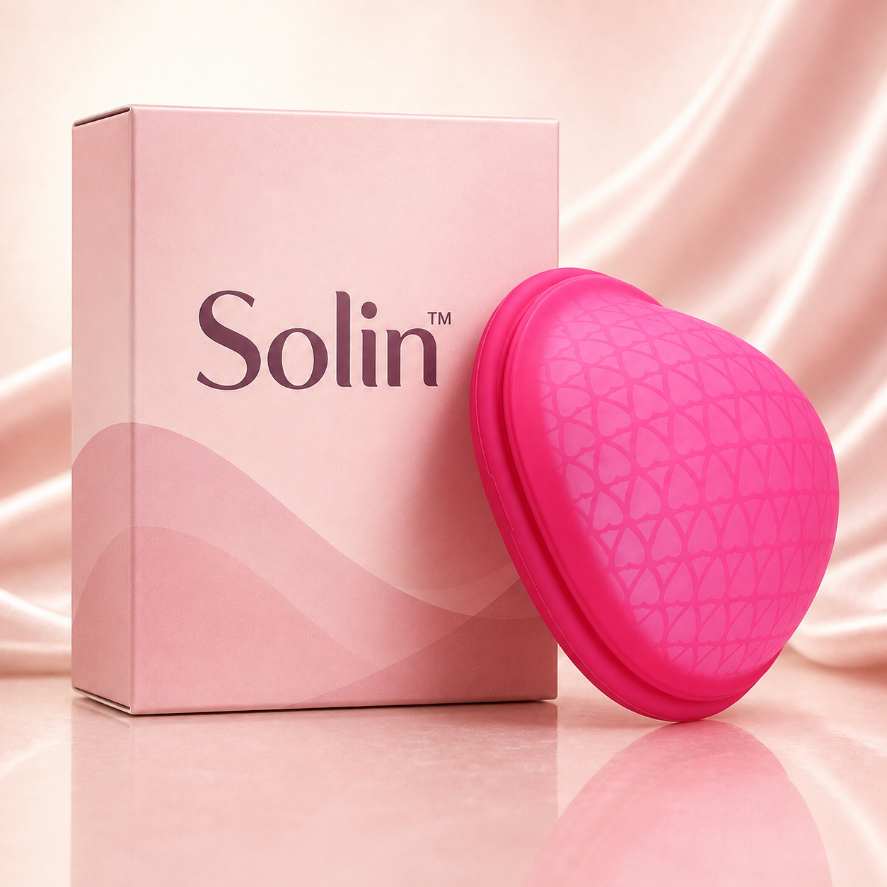 דיסקית Solin לצד אריזת המותג